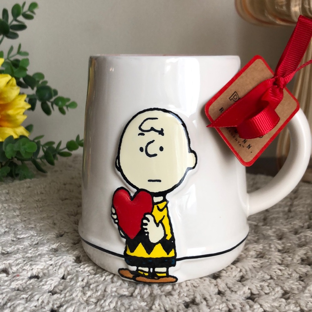 Rae Dunn Peanuts Charlie Brown BE MY VALENTINE Mug